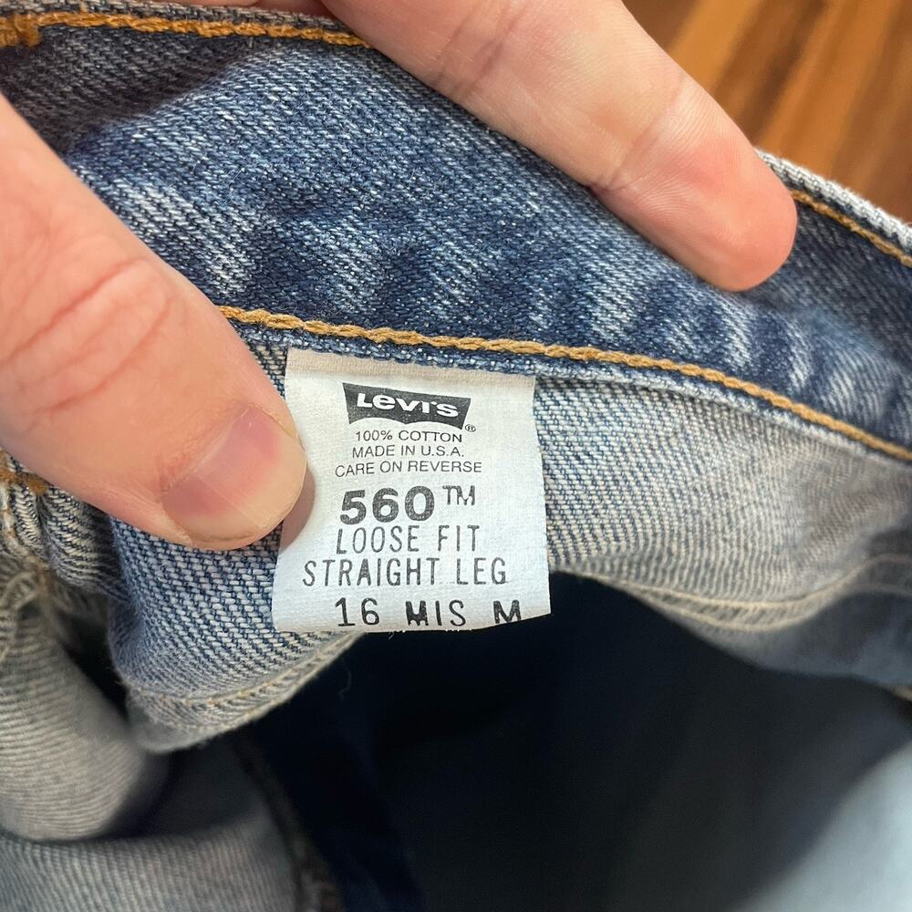 Levi's 560 Loose Fit Straight Leg Jeans Women’s Misses Size 16 Regular Red Tab - Picture 6 of 10